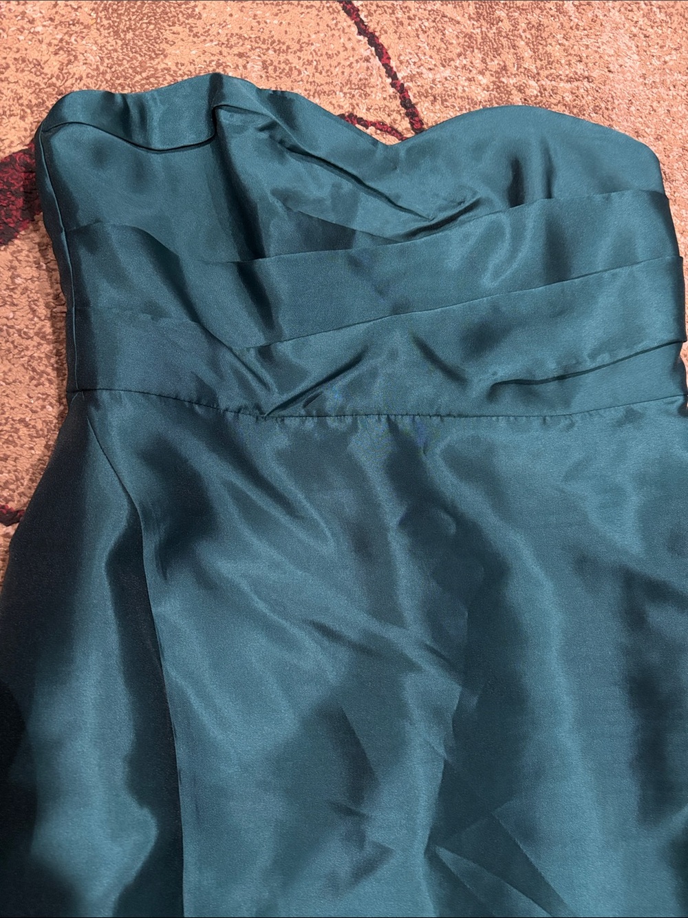 Donna Karan Teal Strapless Evening Gown - Picture 4 of 9